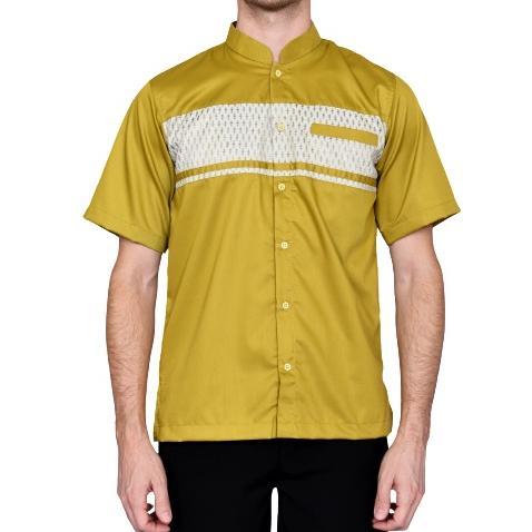 Koko Couple Ayah Dan Anak Warna Hijau Lime Lemon Songket Spesial Ramadhan