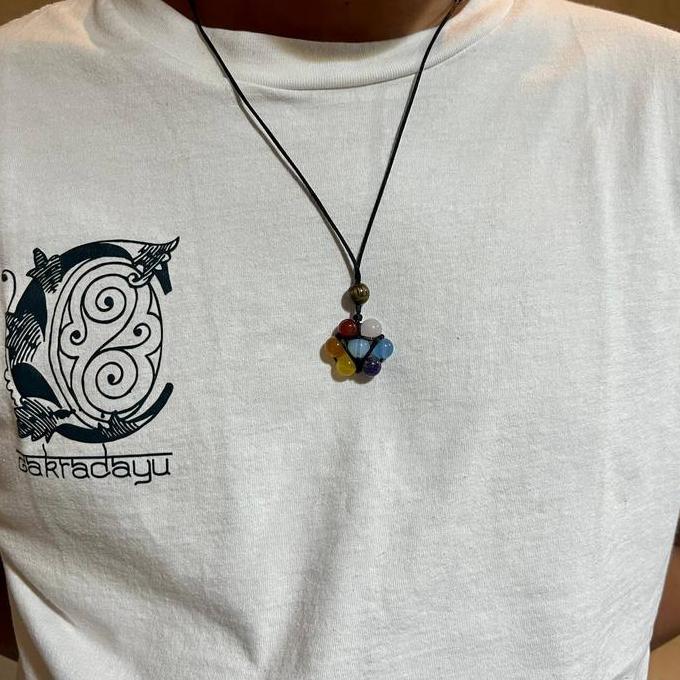 Kalung Cakra 7 Batu Kristal Alam Natural Terlaris