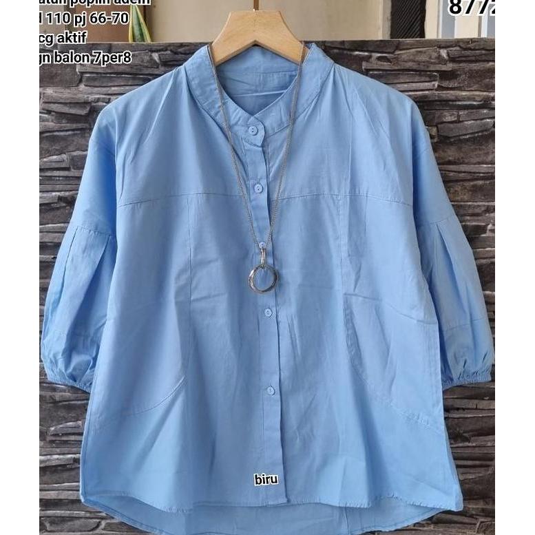 Blouse Kerah Shanghai Lengan Blouse Kerah Shanghai Lengan 8772 Balon Atasan Wanita