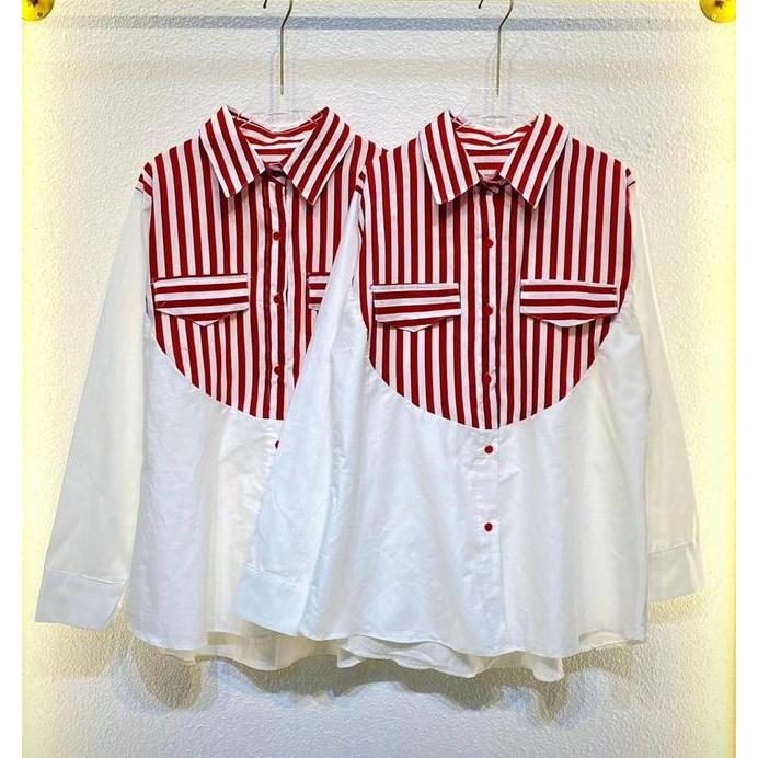 Kemeja Wanita Kemeja Wanita Merah Putih Putih Merah Edisi 17 Agustus Kemerdekaan