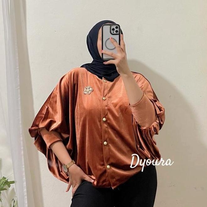 Atasan Alena Bludru Atasan Alena Bludru Atasan Hitam / Motif Velvet Premium