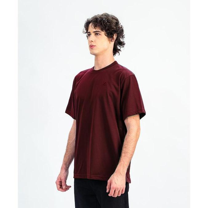 Vorgese- Erigo T-Shirt Embro Vanderson Maroon - Kaos Merah Maroon Pria & Wanita
