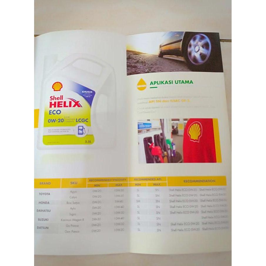 Paket Oli Shell Helix Eco 0W-20 + Filter Oli Agya/ Ayla/ Sigra/ Calya