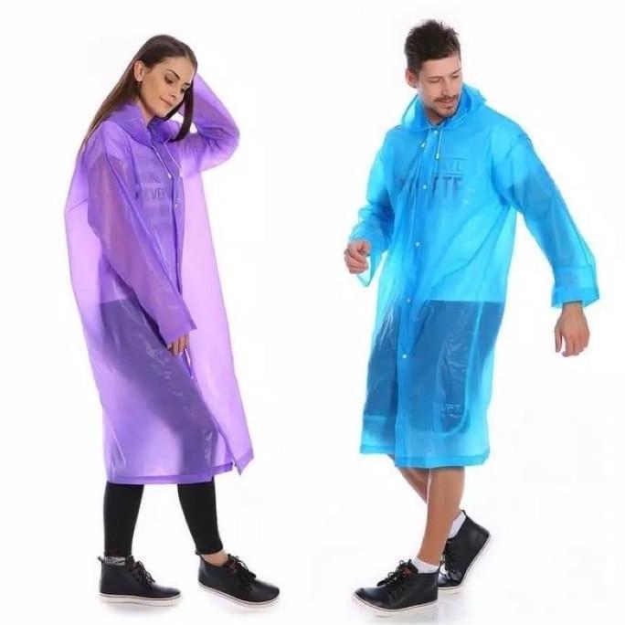 JAS HUJAN EVA TRANSPARAN DEWASA / JAS HUJAN KOREA PONCHO PRIA WANITA
