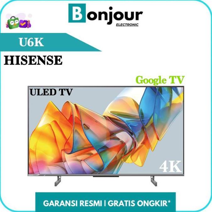 Google TV Android 55 Inch Hisense 55U6K ULED 4K 55 Inch Google TV 55"