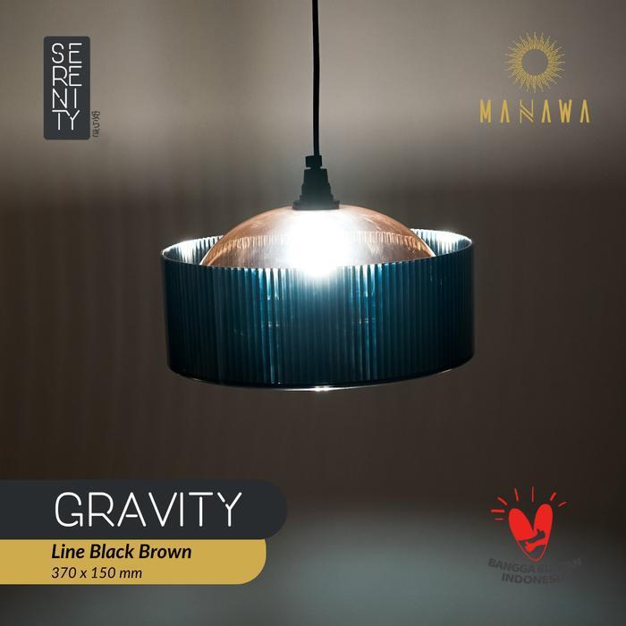 Lampu Gantung Manawa Gravity Line Black Brown