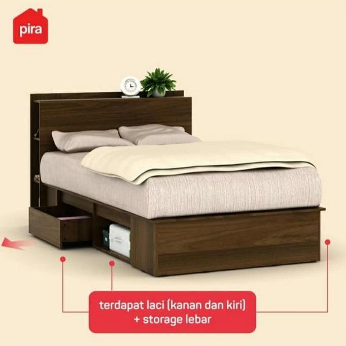 Terlaris Bavarian Tempat Tidur Ranjang Divan Morgan Bd 120 160 + Laci