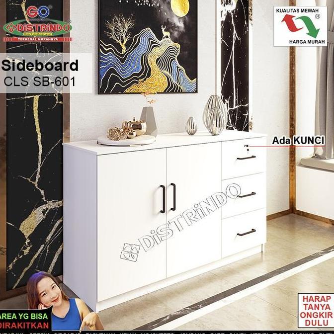 Terlaris Bufet Minimalis 3Laci + Kunci / Sideboard 2Pintu / Bufet Lemari Minimalis