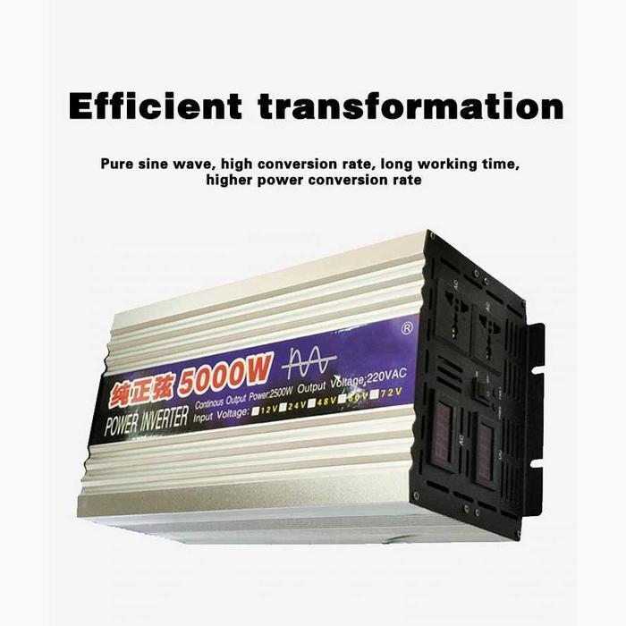 Car Power Inverter Mobil Pure Sine Wave 12V 220V 5000W 5000 Watt