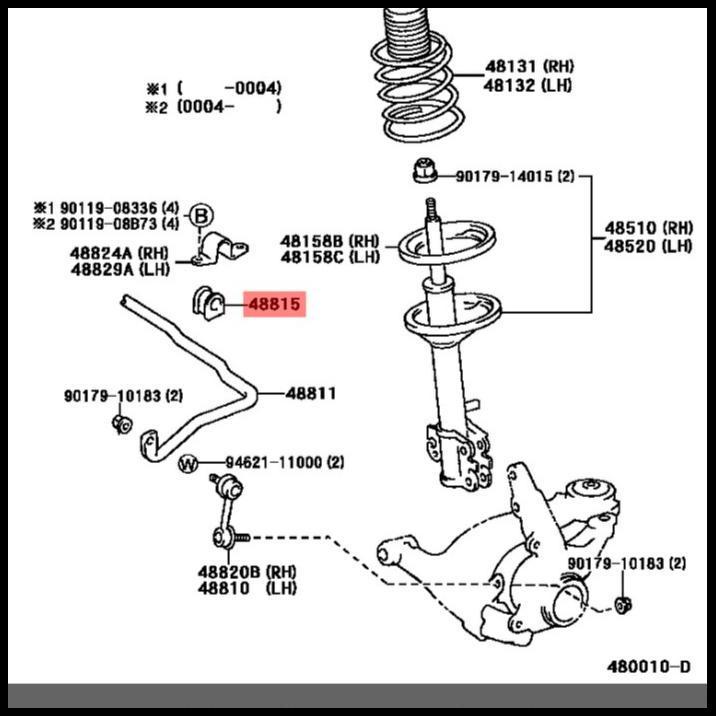 TERBARU BUSH STABILIZER ORI TOYOTA 48815-30GOX CROWN 1999-2003 