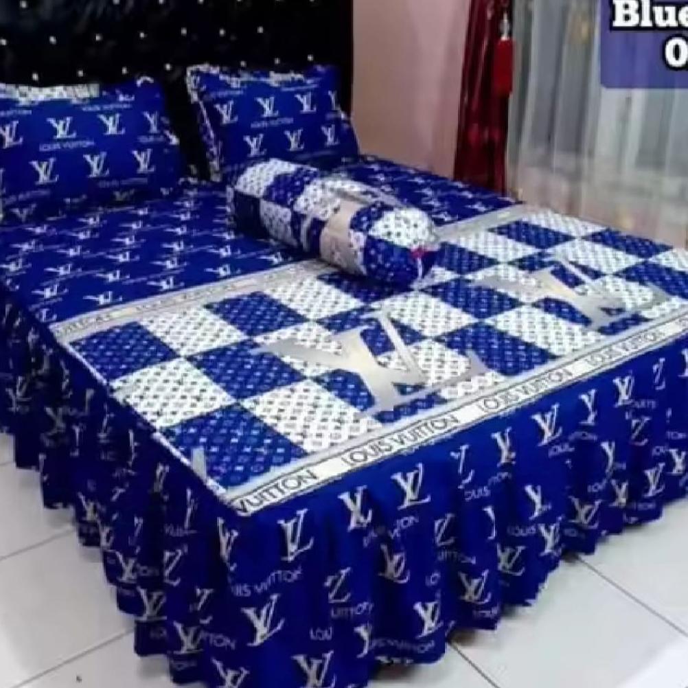 New Product Seprei Rumbai Sprei Rempel Mewah Seprai Ukuran 180X200 160X200 Bonus Sarung Bantal Dan G
