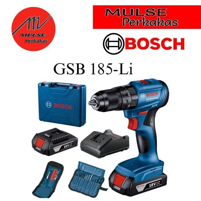 Bor Cordless Impact Bosch GSB 185-Li/ Cordless Brushless GSR 185-Li Bosch/ Bor Baterai Bosch