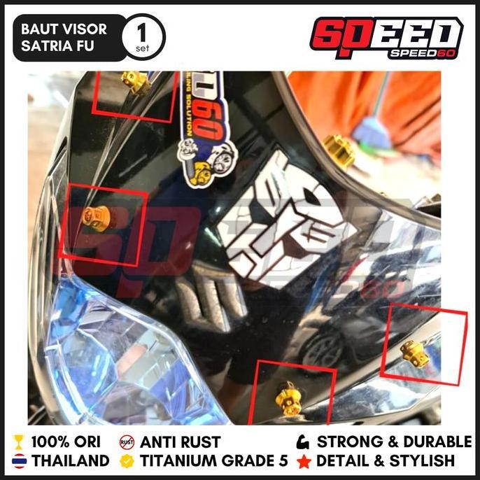 Titanium Probolt Baut Titanium Probolt Baut Visor Windshield Satria Fu Grade