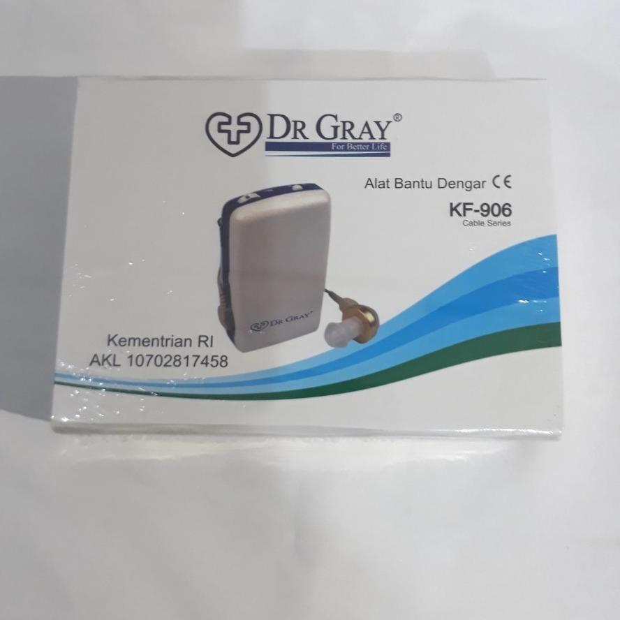Sepasang Alat bantu dengar DR Gray KF906B2 kabel kanan kiri