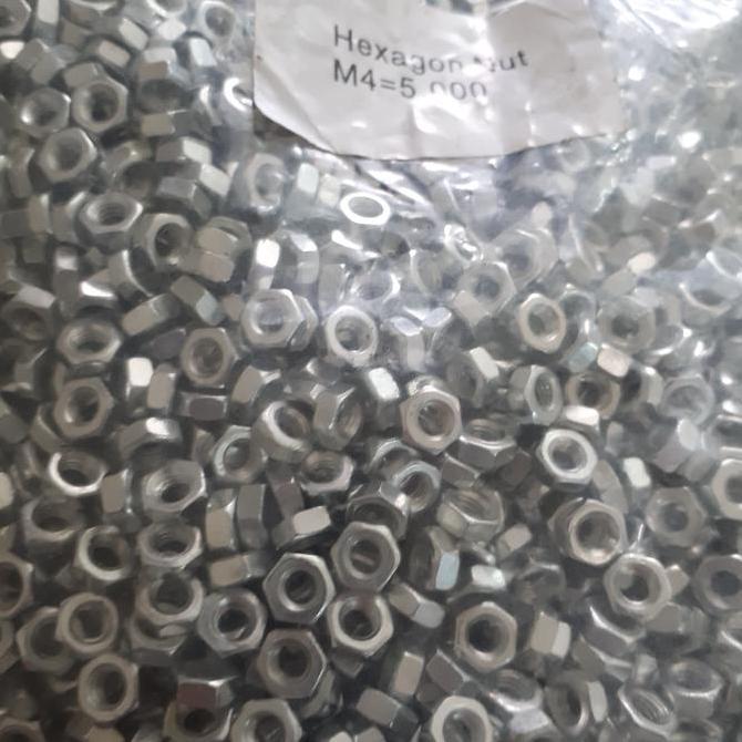 Mur Baut M 4 / Mur Baut M4 Hexagon Nut M4 Putih 100 Pcs Diskon