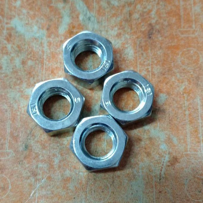 Mur Putih Galvanis Drat Kiri M 16 Kunci 24 Pitch 2.0 Ulir Kiri Ready