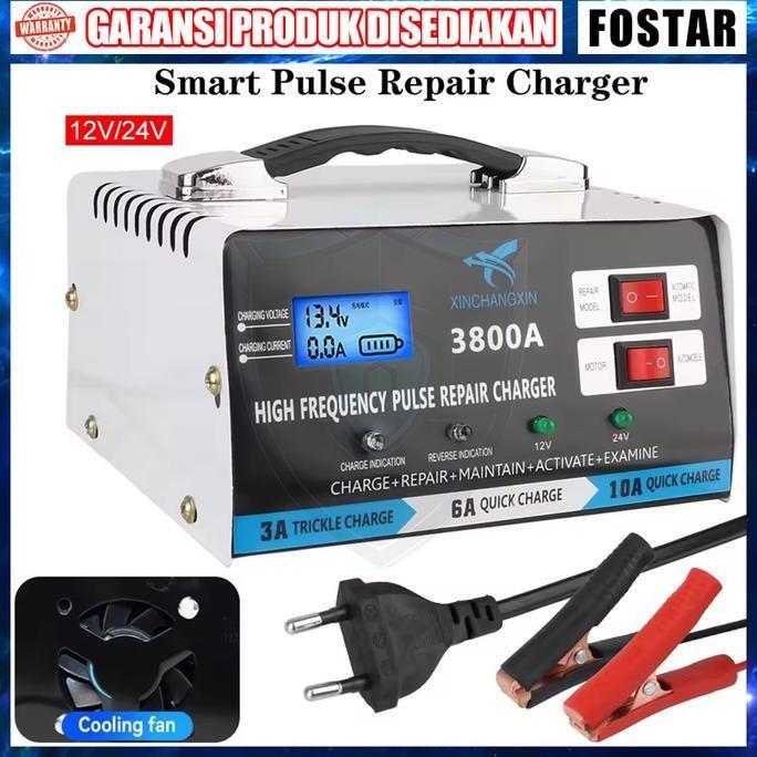 Modul Charger Aki Otomatis 3800A Charger Aki Motor Dan Mobil 12/24 Volt ASLI