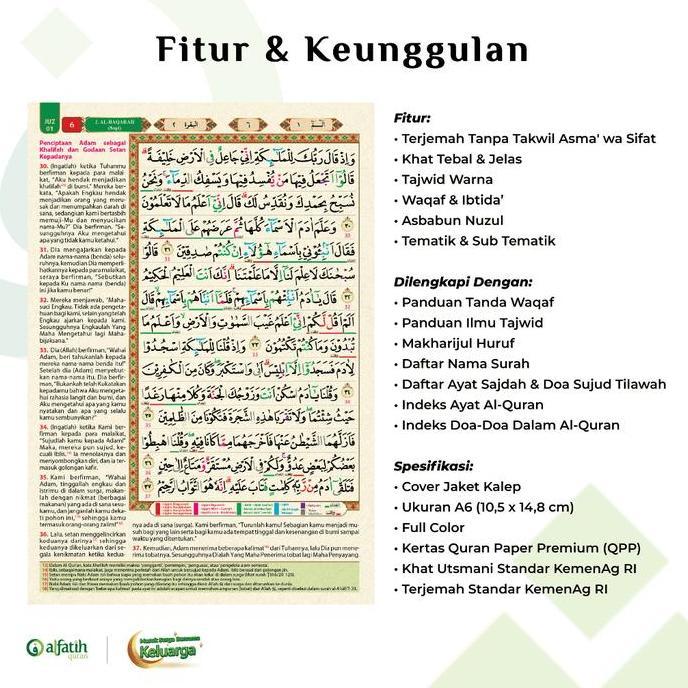 [BELI 1 DAPAT 4] Al Quran Khumairah A6 | Mushaf Terjemah Wanita Tajwid Warna Kecil Rasm Utsmani Waqo