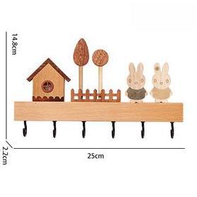 Rak Dinding Vintage Tempel Dinding/Rak Dinding Tempat Gantungan Kunci/Rak Kayu Serbaguna Key Holder/