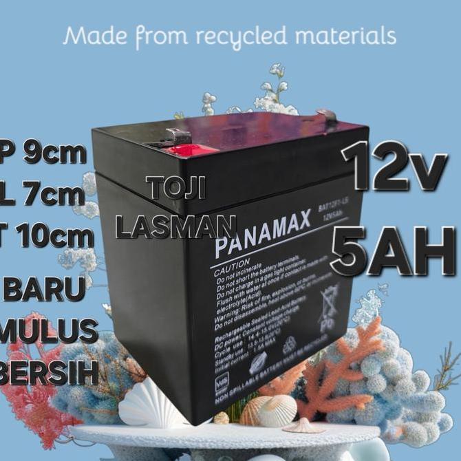 ( ACCU 12V 5 AH ) BATU BATERAI AKI ACCU CHARGER CARGER SPEAKER SPEKER PORTABLE MOTORAN MOBILAN MAINA