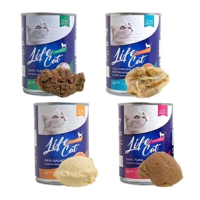 Life Cat kaleng 400gr Life Cat wet food Life Cat makanan basah kucing Makanan Kucing