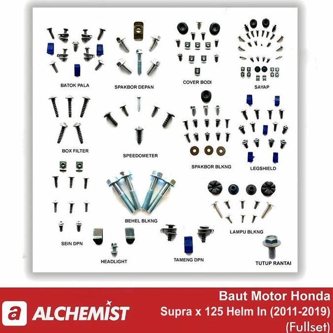 Baut Supra X 125 Helm In Fullset / Baut Supra X 125 Helm In Fullbody Termurah