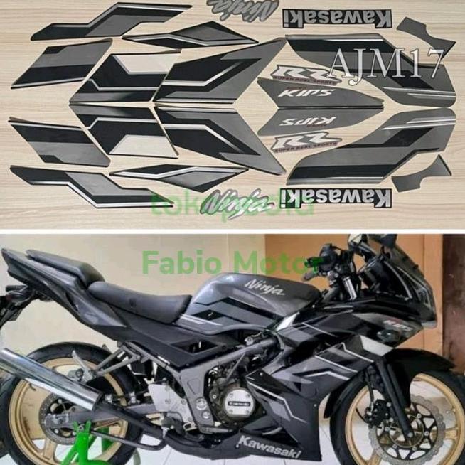 Stiker Striping Motor Stiker Striping Motor Ninja Hitam Abu Rr 2015