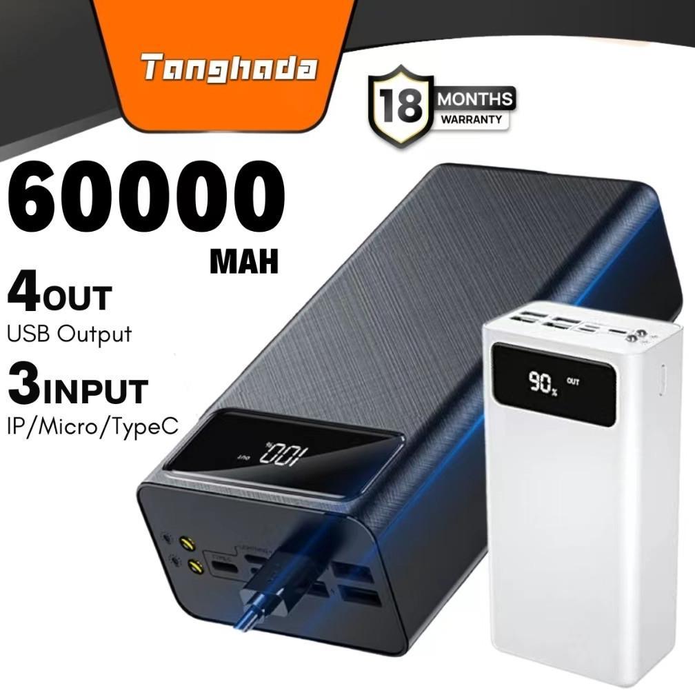 Cuci Gudang 60000Mah Powerbank Fast Charging Full Capacity 4 Usb Charge Ports Pd Fast Charging Power