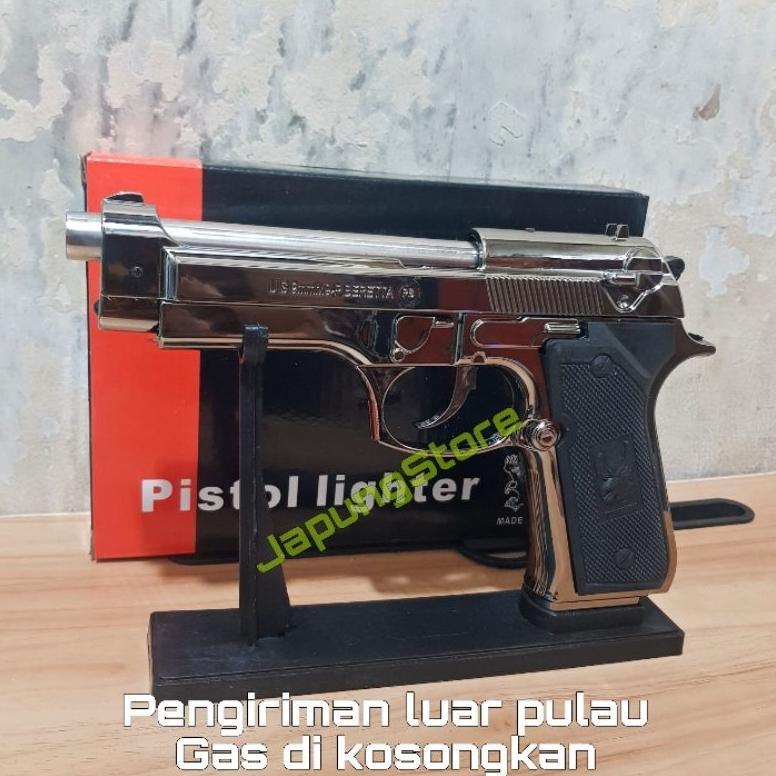 Korek Api Gas Pistol Beretta Besar Korek Api Baretta