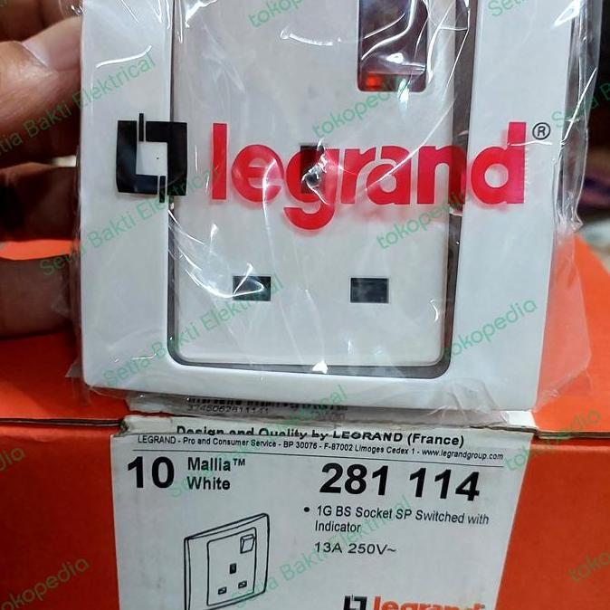 STOP KONTAK AC LEGRAND MALLIA 281114 13A 250V SIAP KIRIM