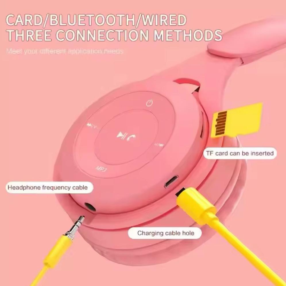 Terbaru Y08 Headphone Bluetooth Headset Wireless Macaron Y08 Stereo Headphone