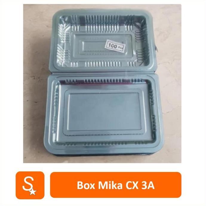 TERLARIS KOTAK MIKA PLASTIK CX 3A (ISI 50 PCS) / BOX MIKA 18 X 12 CM