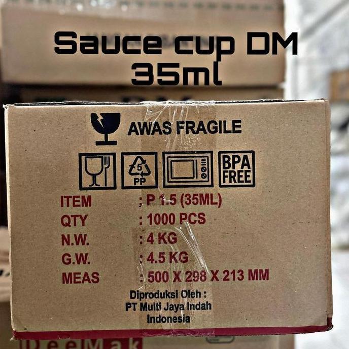TERLARIS THINWALL SAOS SAMBAL KECIL 25, 35, 50 ML MEREK DM 1 DUS TERMURAH