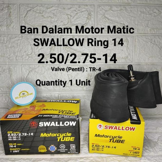 Ban Dalam Motor 14 250 275 SWALLOW 250/275-14 Matic 2.50/2.75-14