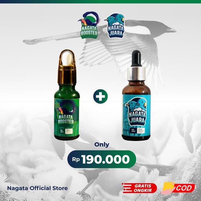 GRATIS ONGKIR - [PAKET BUNDLING 1] Nagata Juara & Nagata Booster Vitamin Burung 2in1