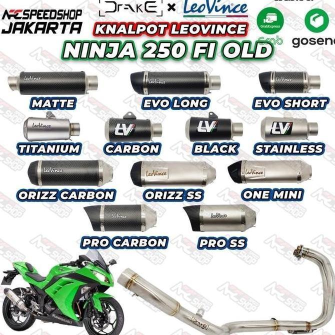 Knalpot Leovince Gp Corsa Evo Ninja 250Fi / Z250 Fullsystem Kode 5471