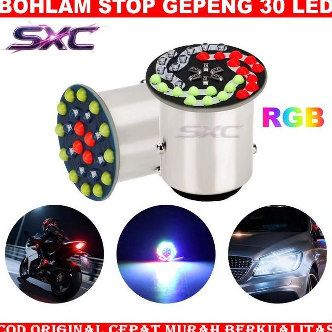 VASRUFK ORIGINAL LAMPU REM MOTOR LAMPU STOP REM 30 MATA LED COB LAMPU REM GEPENG 2 Mode Gerak Dan Ke