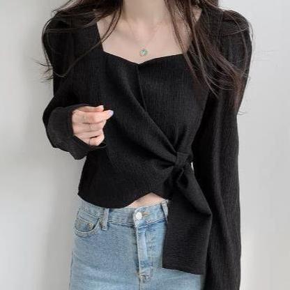 SOJEHBOW CUCI GUDANG BJ1775 Blouse Wanita Korean Lengan Panjang Balon Motif - Oversize, Casual Atasa