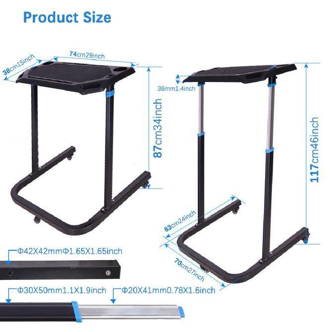 DCP Original Bicycle Trainer Desk Adjustable Meja Sepeda Zwift Roller