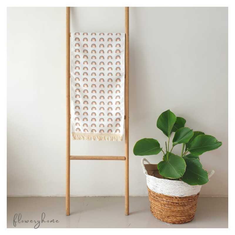 Taplak Meja - Motif Bohemian Rainbow