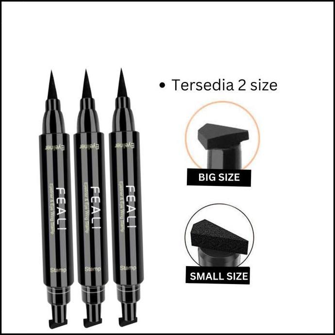 SUPER HEMAT - [ISI 3PCS] FEALI Eyeliner Stamp 2in1 Waterproof Liquid Duo Eyeliner Wing With Stamp Ey