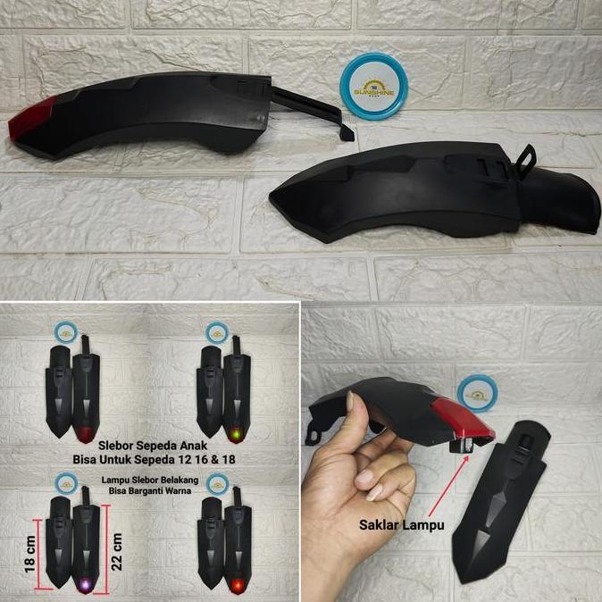 Slebor Lampu Sepeda Anak BMX CTB Mini Lipat 12 16 18 Spakbor Sepasang