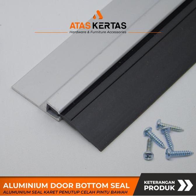 Premium tutup celah pintu bawah MEGAN / door bottom seal aluminium karet / door seal karet aluminium