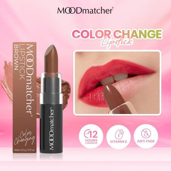PROMO DISKON - MOODmatcher Original Brown - lipstik Waterproof