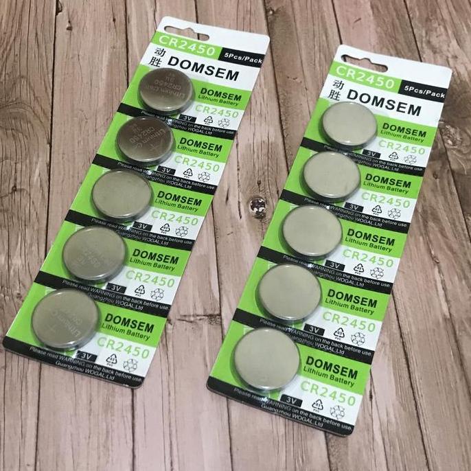 Ready Baterai Domsem CR2450 3V Lithium Battery Domsem CR2450 Domsem 2450 3V