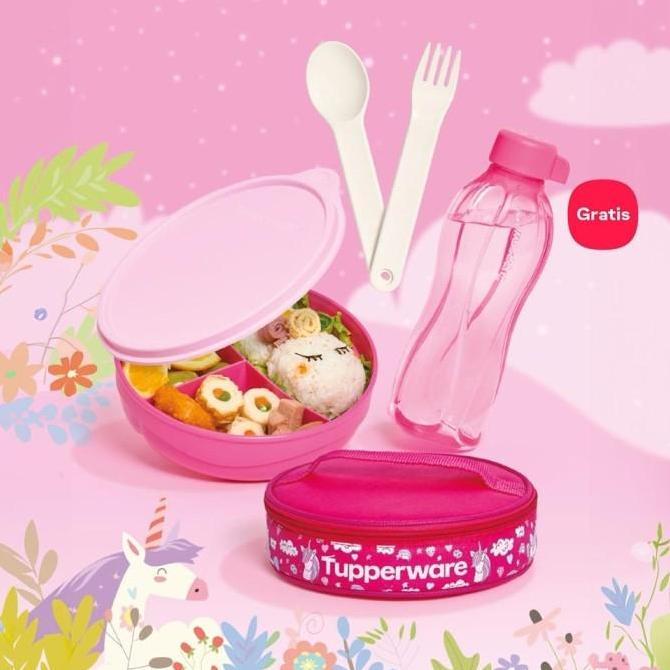 Tupperware Minnie Lunch Set mickey free tas tempat bekal makan anak