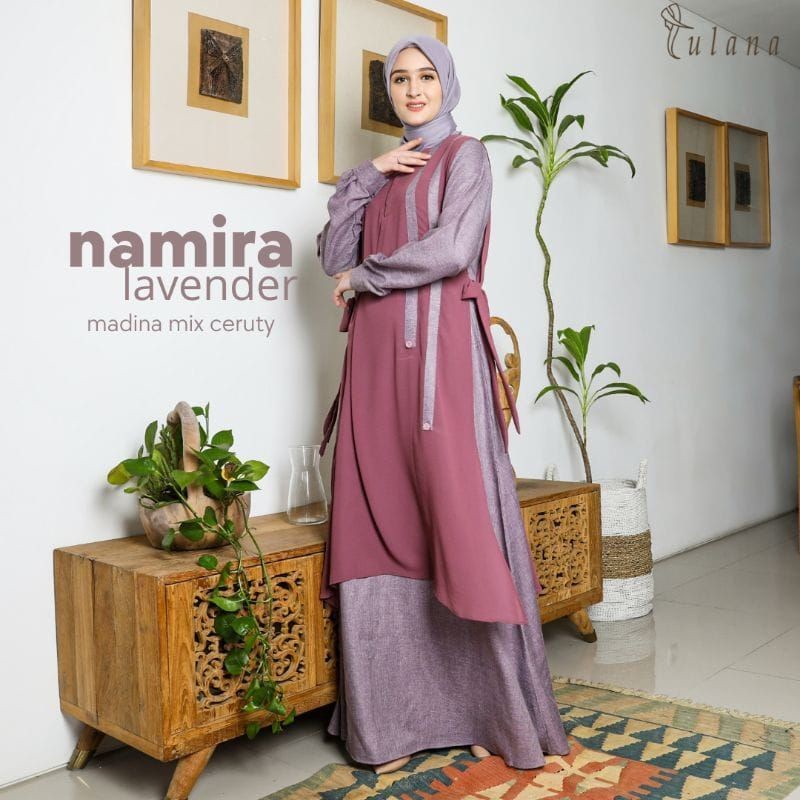 Namira Dress Madina Mix Ceruty A Line Busui Friendly