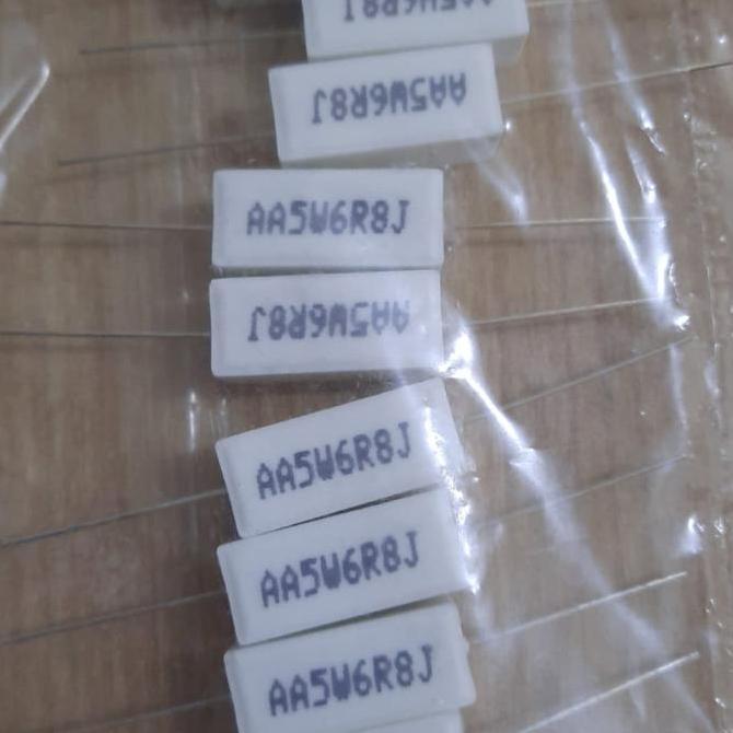 KRISWO Harga per (20pcs) resistor 5watt 6r8 , resistor 5watt 6r8