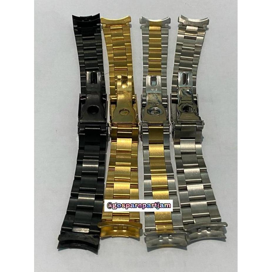 Ready Strap Tali Jam Rolex Daytona-Tali Jam Rantai Stainless-20 mm-emas