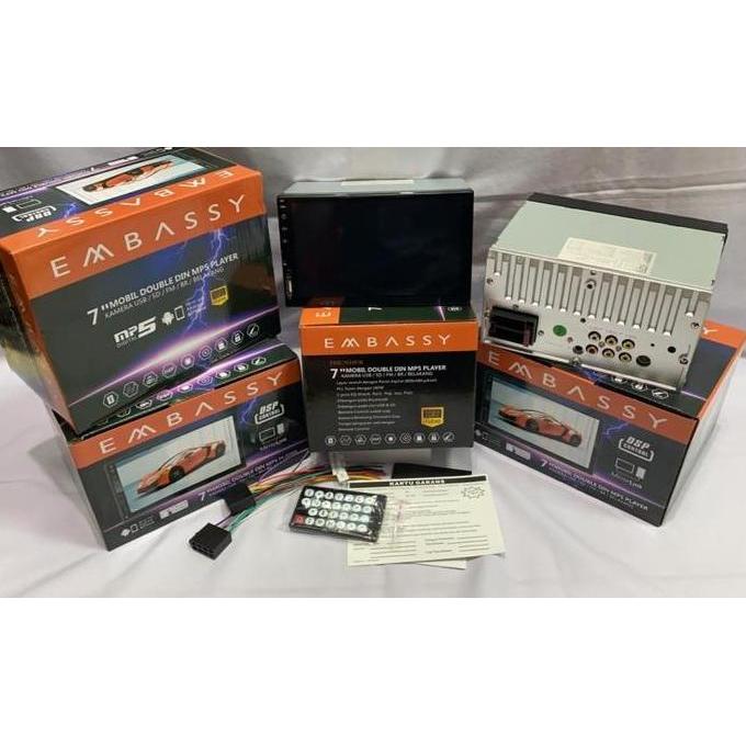 Head Unit Double Din Mirrorlink Deckless Embassy 7 Inch Mp5 Player